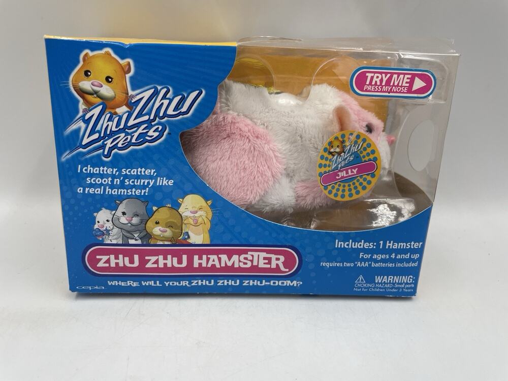 Zhu Zhu Pets Hamster Jilly Pink White Interactive Toy New Sealed 2008 Cepia